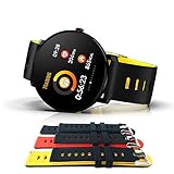 Heart Rate Monitor Watch - Round Touch Screen Smart Watch with Blood Pressure Monitor and Heart Rate Monitor for Womem and Men by Maxtop