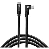 TetherPro USB-C to USB-C 5Gbps Gen 1, Right Angle, 15' (4.6m), Non-Reflective Black