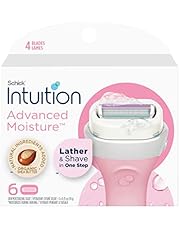 Schick Intuition Advanced Moisture Womens Razor Refills with Shea Butter, Pack of 6