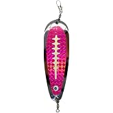 KOKOPROS Kokanee Salmon Luminous HyperGlow Teardrop Fishing Flashers &ndash; Chrome Plated Steel &ndash; Multicolor Designs with HyperGlow Stickers for Enhanced Visibility &ndash; Single Pack Options