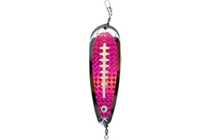 KOKOPROS Kokanee Salmon Luminous HyperGlow Teardrop Fishing Flashers – Chrome Plated Steel – Multicolor Designs with HyperGlow Stickers for Enhanced Visibility – Single Pack Options