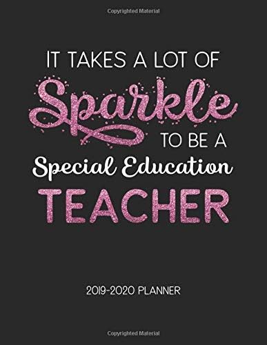It Takes A Lot of Sparkle to Be A Special Education Teacher 2019-2020 Planner: Dated Lesson Plans with Calendar & Vertical Days (Academic Year July 2019 to June 2020 - Pink)
