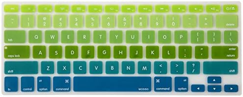 Mosiso Keyboard Cover with Pattern for MacBook Pro 13 Inch, 15 Inch (with or without Retina Display, 2015 or Older Version) MacBook Air 13 Inch, mix Ombre Green