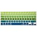 Mosiso Keyboard Cover with Pattern for Macbook Pro 13 Inch, 15 Inch (with or without Retina Display, 2015 or Older Version) Macbook Air 13 Inch, mix Ombre Green