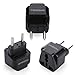 TESSAN Universal Travel Plug Adapter USA to The Most of Europe Travel Prong Adapter Plug Kit for The Most of Europe(Type C) - 3 Pack