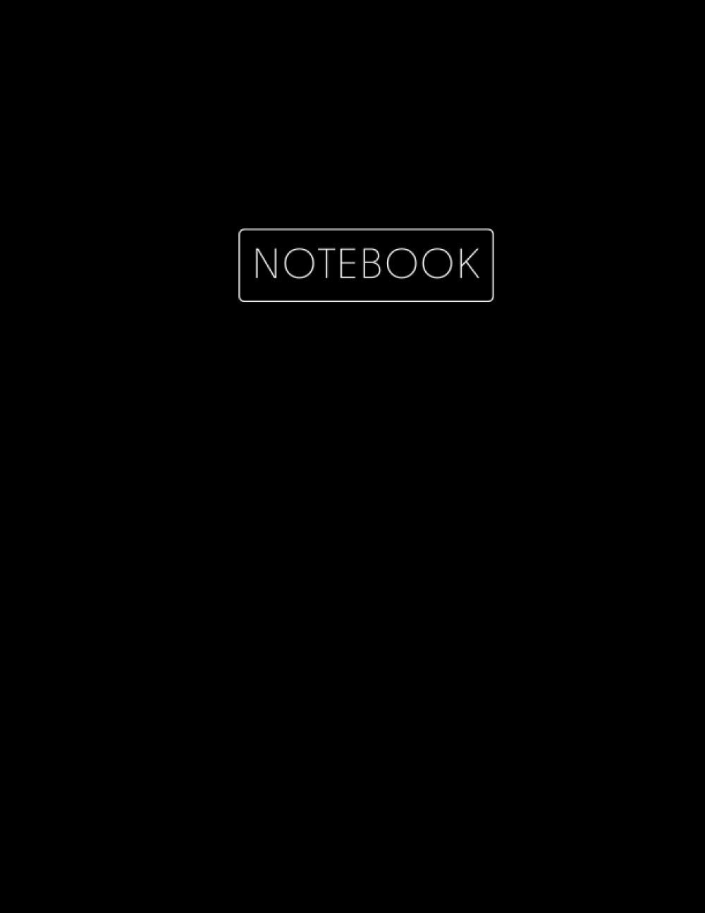 Notebook: Wide Ruled Lined Notebook Journal - Simple Black Cover - 120 Pages - Large (8.5x11 inches) A4 Size - Journal, Notebook, Diary, Composition Book