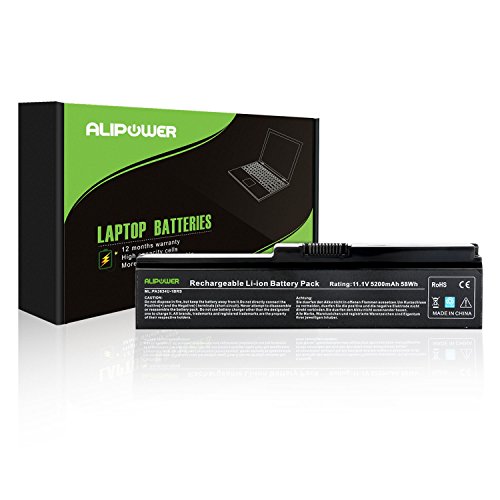 ALipower 5200mAh Laptop Battery for Toshiba Satellite A665 L645 M300 M301 M305 M505 U405 - fits P/N PA3634U-1BAS PA3635U-1BAM PA3635U-1BRM PA3636U-1BAL PA3636U-1BRL PA3638U-1BAP PABAS117 PABAS118