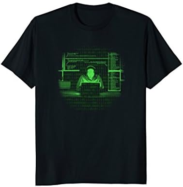 Mens Computer Programmer Shirt Binary Code Gift Tee Technician Medium Black
