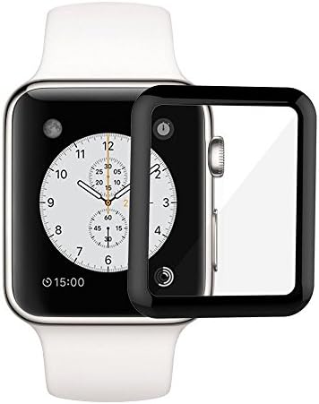 Apple Watch Screen Protector 38mm, 3D Curved Edge Full Coverage LCD Guard Tempered Glass Screen Protector for Apple Watch Series 3, Series 2, Series 1 (38mm)
