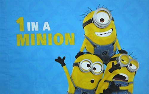Minions At Work Reversible (Pillowcase ONLY) Size STANDARD Boys Girls Kids Bedding