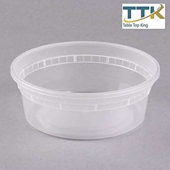 HD 8 oz para microondas Contenedor de plástico translúcido, cierre ...