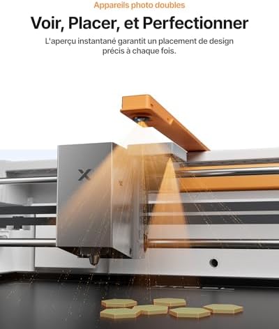 M2 10W Graveur Laser, Sécurité de Class 1, Double Caméra Intégrée, 600mm/s, Machine de Gravure Laser pour Bois, Acrylique, Stickers DIY et Cadeaux Personnalisés