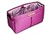 JN & Grace Handbag Purse Organizer [12 Pockets] Premium Polyester / Satin Lining (Medium, Lilac)