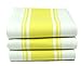 Kitchen Dish Tea Towels By Cucinare 100% Cotton, Professional Grade, Large Absorbent with Vintage Striped Tea Towel, Set of 3 or 6 (Size 20
