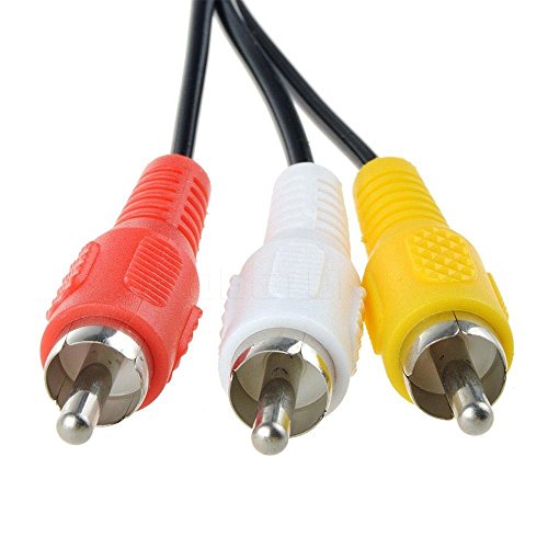 EXLENE 2pack 1.8M 6FT Composite AV Cable Audio Video A/V Replacement Cord Wire For Nintendo N64/SNES/GameCube