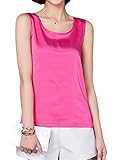 Qunson Women's Comfy Slolid Sleeveless Silky Camisole Tank Tops