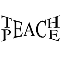 WMdecal Removable Teach Peace Quote Design Decal Sticker Wall Vinyl Art Words Decor for Living Room 28"x16"