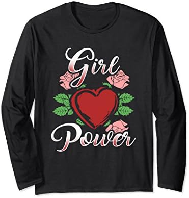 Unisex Girl Power Feminist Shirt Long Sleeve Feminism T-Shirt Small Black