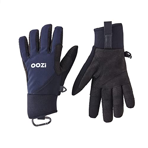 OOZi Guanti invernali uomo donna guanti touch screen guanti caldi guanti da ciclismo per escursionismo, corsa, ciclismo, viaggi in auto (blu, S)