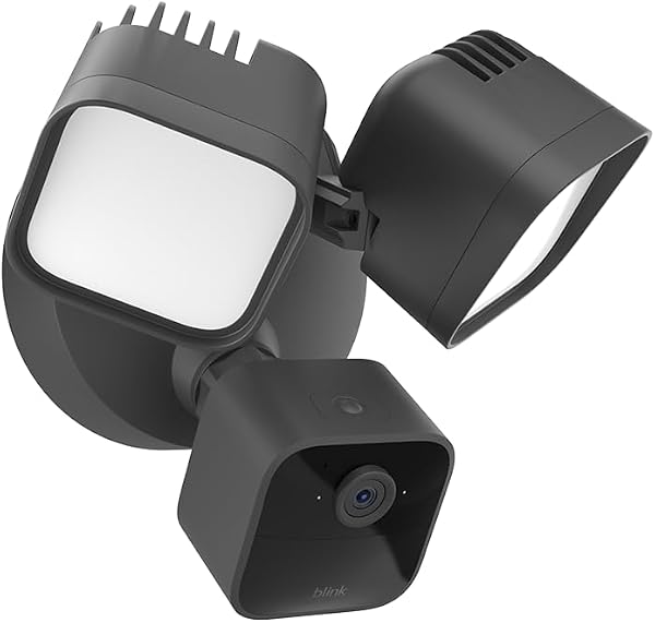 Blink Wired Floodlight Camera - Smart security camera, 2600 lumens, HD live view, enhanced motion detection, built-in siren,