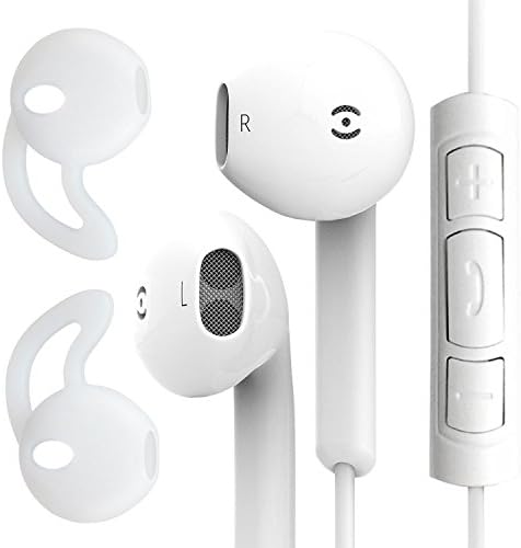 Premium Earphones, Earpods and Headphones with Stereo Mic and Remote Control for Apple iPhone 6s 6 and plus, iPhone SE 5s 5c 5, iPad, iPod and More from Ralisten (Earbud Covers with Ear Hook)