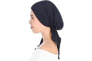 Madison Headwear Pretied Head Scarves for Women Featuring A Unique Sparkly Foil Finish and Stretchy Ribbed Fabric
