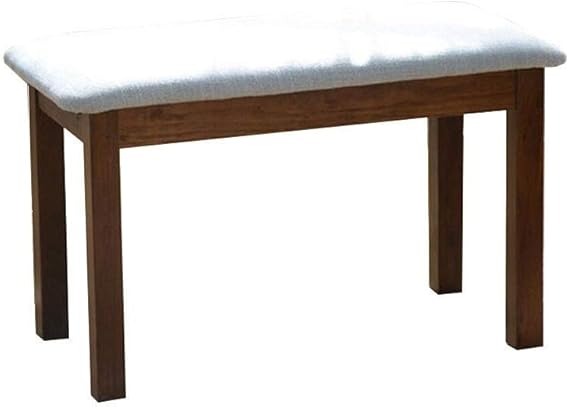 Amazon.de: JFFFFWI Natural Cotton Linen Hocker, Stabile Holzstruktur