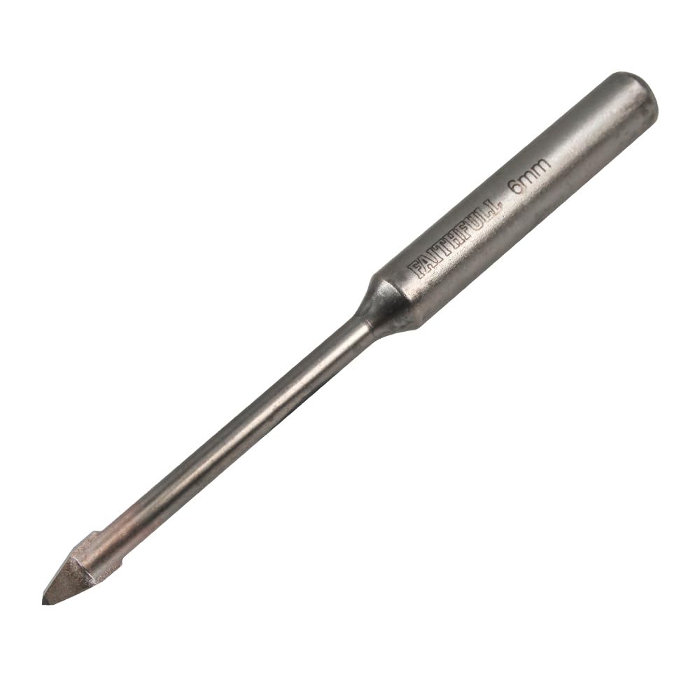 Faithfull FAIGDC06 Carbide Hard Tile & Glass Drill Bit for Porcelain, Ceramic, Mirrors, Porcelain, Terracotta, Tiles, Glass – 6mm