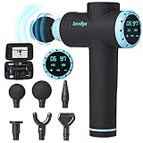 Percussion Massage Gun for Athletes - Handheld Deep Tissue Back Massager for Sore Muscle Pain Relief & Recovery - Portable Electric Body Massager Sports Drill - Rechargeable 6 Speeds Vibration Gift