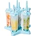 Chichic Popsicle Molds, Ice Pop Maker, Ice Pop Molds, BPA-Free, Repeated Use, Set of 6 (Diamond, Sky Blue)