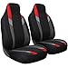 Motorup America Auto Seat Cover Full Set - Fits Select Vehicles Car Truck Van SUV - Newly Designed Mesh - Red/Black/Gray