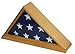 Solid Wood Memorial 5 x 9.5' Flag Display Case for Burial/Funeral/Veteran Flag, (Oak Finish)