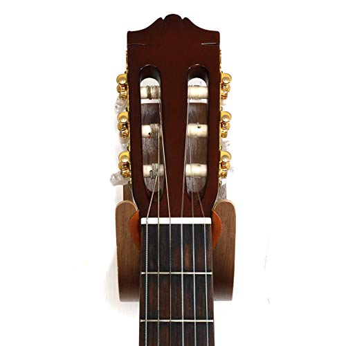 Plywood Guitar Wall Mount Holder with pick slot on top, Modern and unique Design Guitar Hanger for Bass Acoustic Electric Guitars Ukulele Folk Violin Mandolin Banjo Stand (Black Walnut)
