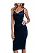 CHARLES RICHARDS CR Women's Cowl Neck Velvet Open Back Cami Midi Bodycon Dress