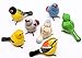 AzKrafts Lot 5 Pcs Handmade Painted Wooden Birds Vintage Indian Craft Toys Gift