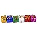 UINKE Assorted Colors Miniature Gift Boxes Shiny Foil Colorful Square Small Boxes for Christmas Tree Decorations, Set of 12