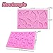 5 Pack Leaf Fondant Silicone Mold 3D Mini Maple Leaf Rose Shaped Leaves DIY Cake Mold Cupcake Decoration Tool Assorted