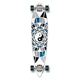 Yocaher Graphic Complete Pintail Skateboards Longboard Cruiser w/BLACK WIDOW Premium 80A Grip Tape Aluminum Alloy Truck ABEC7 Bearing 70mm Skateboard Wheels (Complete Pintail -04- Ying Yang)