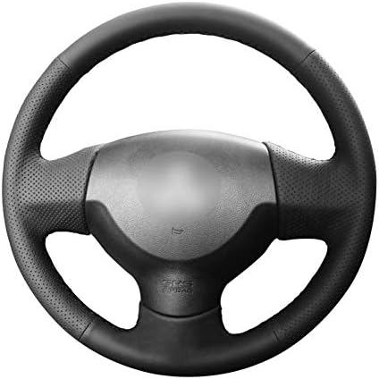 OPOPDLSA Hand-stitched Black PU Artificial Leather Car Steering Wheel Cover for Mitsubishi Lancer X 10 2007-2015 Outlander 2006-2013 ASX