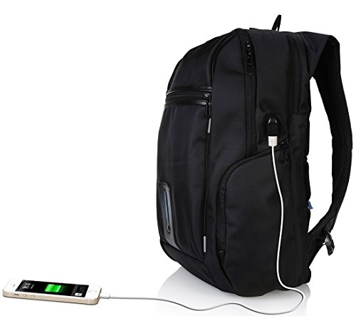 TRAKK FUEL Anti-Theft, Durable, USB Power Bank Enabled Business Backpack for Business or Casual use or Leisure with Large Padded Compartments & Security Features - Waterproof, Dustproof, Shockproof