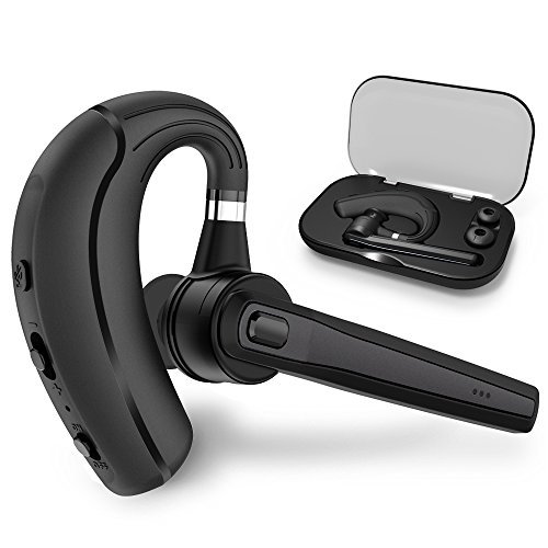 Bluetooth Headset, Wireless Earpiece Bluetooth for Phones, In-Ear Piece Hands-Free Headphone Office Phone Headsets w/ Mic, Noise Cancelling for Driving
