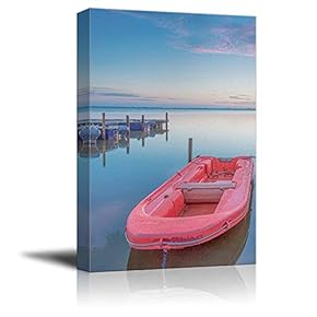 Canvas Wall Art for Living Room,Bedroom Home Artwork Paintings A Clear Calm Lake Ready to Hang - 12x18 inches