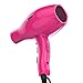 Xtava Professional Ionic Hair Dryer - Peony Pink Salon Blow Dryer - Turbo Travel Hair Dryer with Attachment Nozzle - Compact Lightweight 1875 Watt Powerful Iron Blowdryer Best for Frizz Free Results