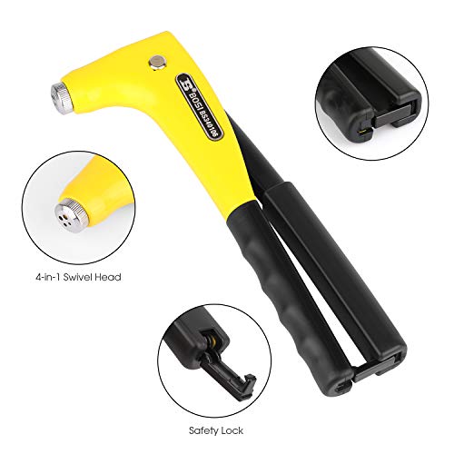 Pop Rivet Gun Swivel Nosepiece, BOSI Tools BS-F106 Heavy Duty Hand Riveter Kits - Thumbnail 2