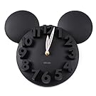 onegood Modern Design Mickey Mouse Big Digit 3D Wall Clock Home Decor Decoration (black)