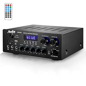 Moukey Home Audio Amplifier Stereo Receivers with Bluetooth 5.0, 220W 2 Channel Power Amplifier Stereo System, w/USB, SD…