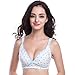 TANZKY® Women's Comfort Nursing Underwear Front Button Wirefree Bra (M, Blue Apple Pattern)