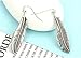 Antique Gold Silver Autumn Leaves Feather Drop Earring (D)