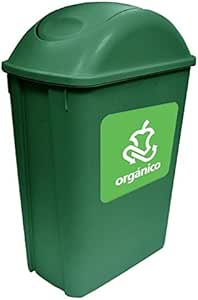 Sablon - Cesto para Basura Orgánica de 42 Lts con tapa Color Verde