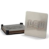 YouTheFan NCAA LSU Tigers Boaster 4-Piece Stainless Steel Drink Coasters